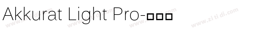 Akkurat Light Pro字体转换